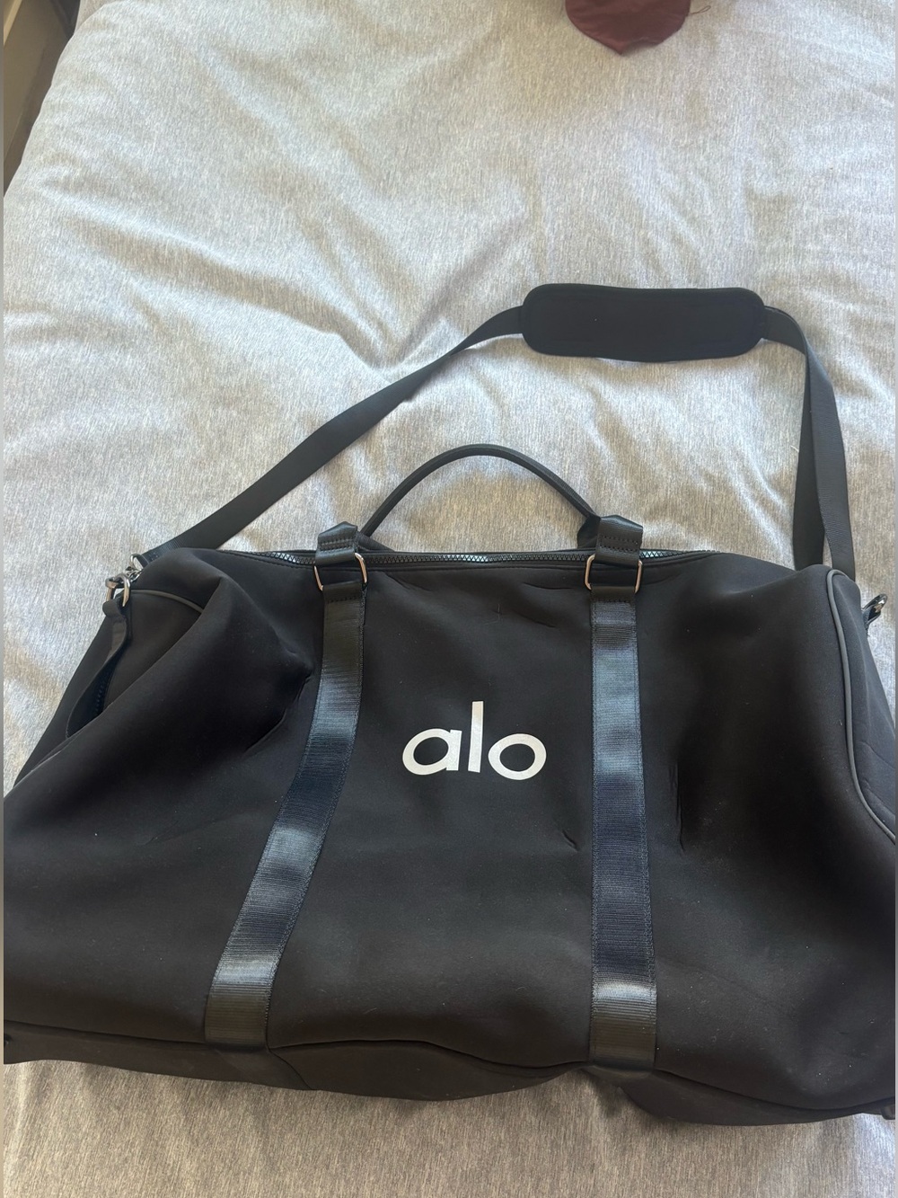 ALO Large Black Traverse Duffel Bag
